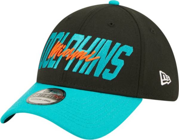 New Era Men's Miami Dolphins 2022 NFL Draft 39Thirty Black Stretch Fit Hat