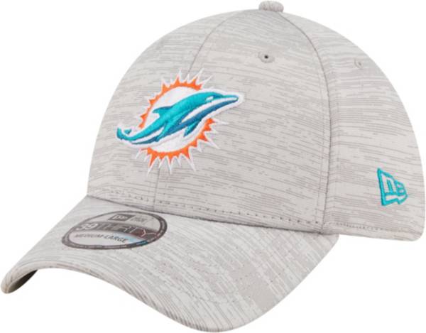 New Era Men's Miami Dolphins Distinct 39Thirty Grey Stretch Fit Hat