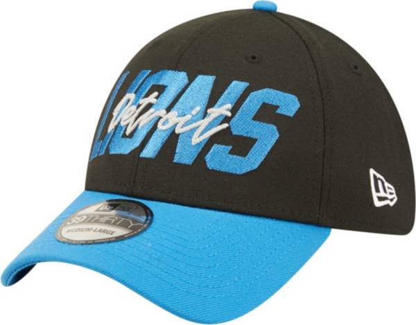 New Era Men's Detroit Lions 2022 NFL Draft 39Thirty Black Stretch Fit Hat