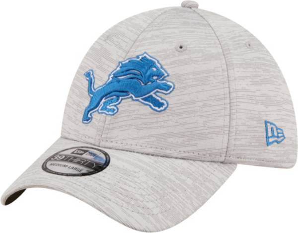 New Era Men's Detroit Lions Distinct 39Thirty Grey Stretch Fit Hat