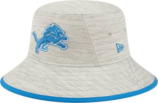 New Era Men's Detroit Lions Distinct Grey Adjustable Bucket Hat