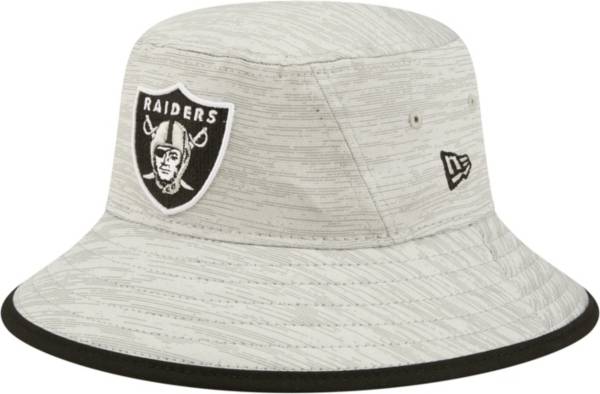 New Era Men's Las Vegas Raiders Distinct Grey Adjustable Bucket Hat