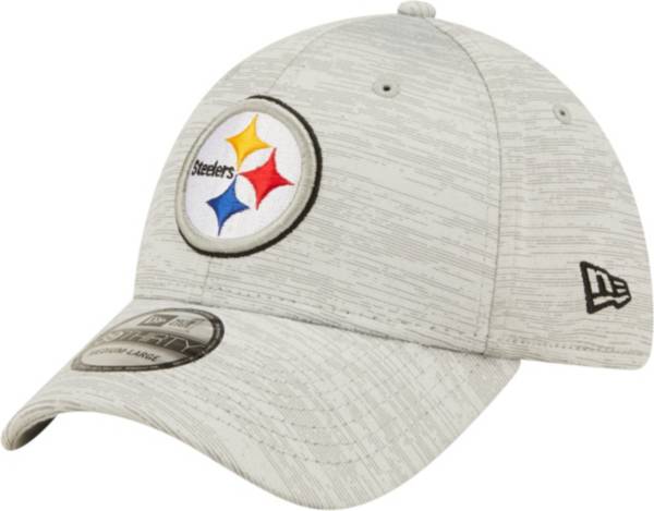 New Era Men's Pittsburgh Steelers Distinct 39Thirty Grey Stretch Fit Hat
