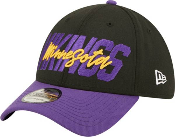 New Era Men's Minnesota Vikings 2022 NFL Draft 39Thirty Black Stretch Fit Hat