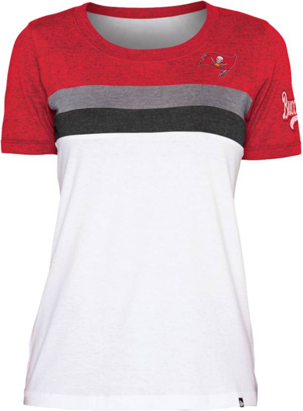 New Era Women's Tampa Bay Buccaneers Colorblock White T-Shirt