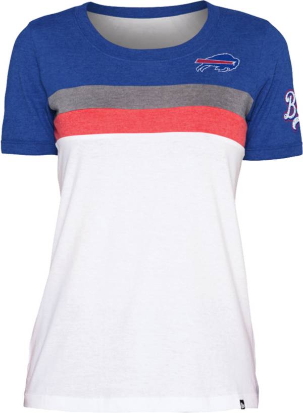 New Era Women's Buffalo Bills Colorblock White T-Shirt