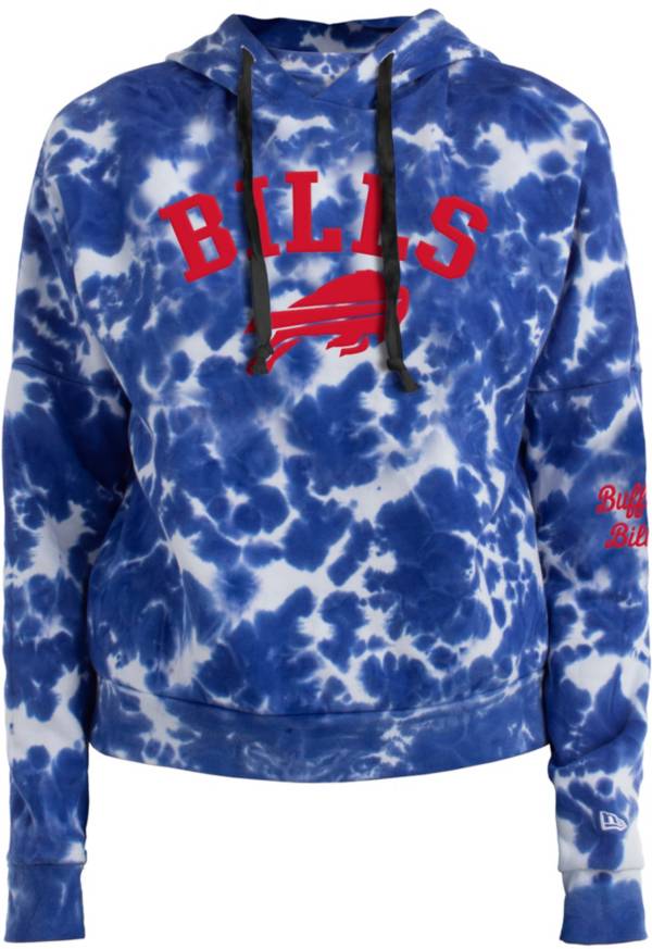New Era Apparel Women's Buffalo Bills Tie Dye Blue Pullover Hoodie product image