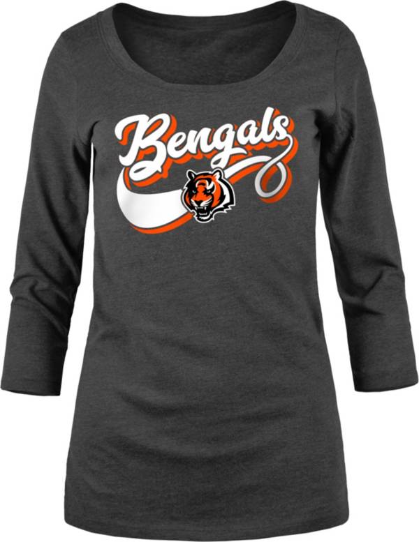 New Era Apparel Women's Cincinnati Bengals Graphic Black Long Sleeve T-Shirt