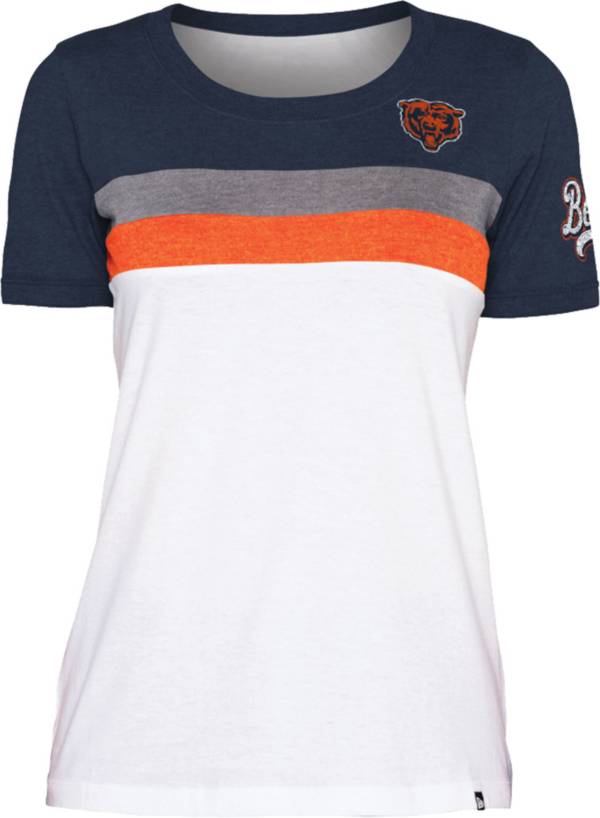 New Era Women's Chicago Bears Colorblock White T-Shirt