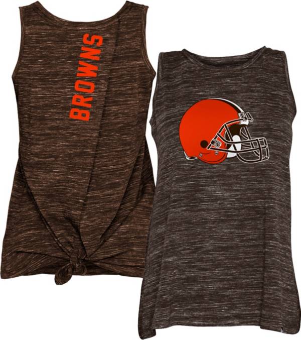 New Era Women's Cleveland Browns Splitback Brown Tank Top