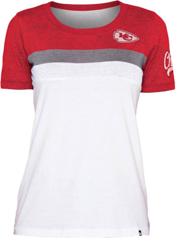 New Era Women's Kansas City Chiefs Colorblock White T-Shirt product image
