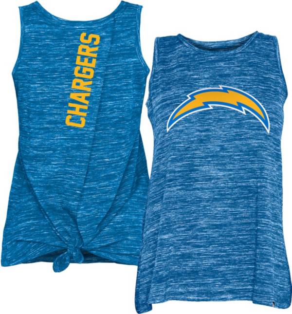 New Era Women's Los Angeles Chargers Splitback Blue Tank Top