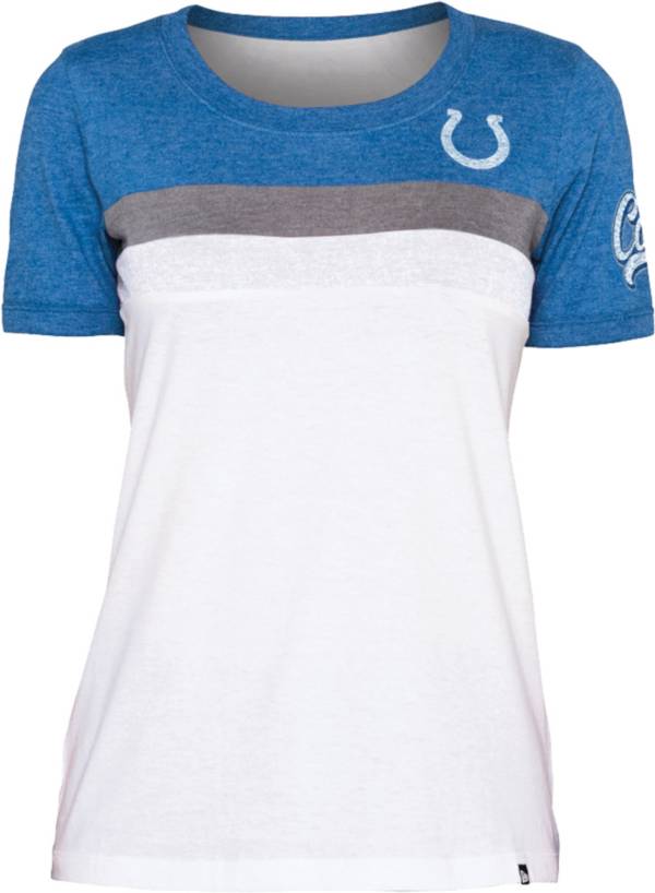 New Era Women's Indianapolis Colts Colorblock White T-Shirt