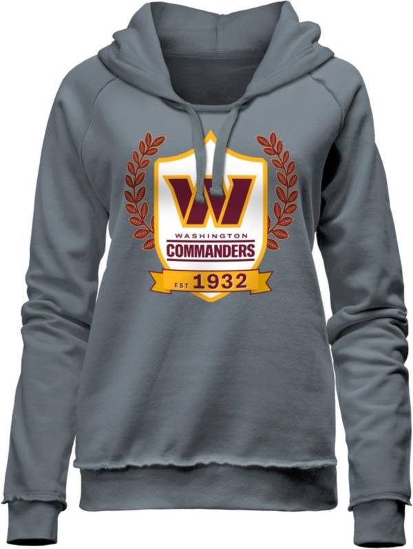 New Era Apparel Women's Washington Commanders Shield Grey Hoodie