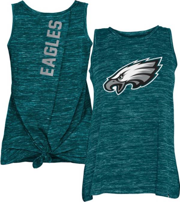 New Era Women's Philadelphia Eagles Splitback Green Tank Top