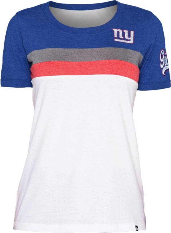 New Era Women's New York Giants Colorblock White T-Shirt