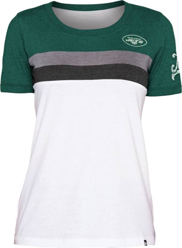 New Era Women's New York Jets Colorblock White T-Shirt