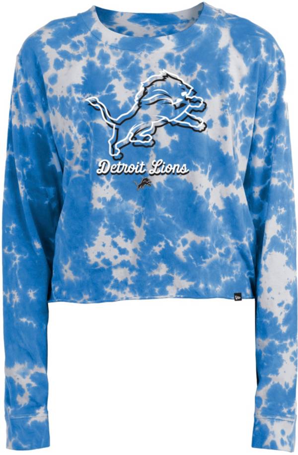 New Era Apparel Women's Detroit Lions Tie Dye Blue Long Sleeve T-Shirt product image