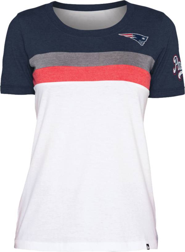 New Era Women's New England Patriots Colorblock White T-Shirt