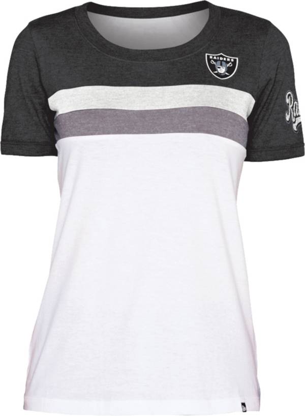 New Era Women's Las Vegas Raiders Colorblock White T-Shirt product image