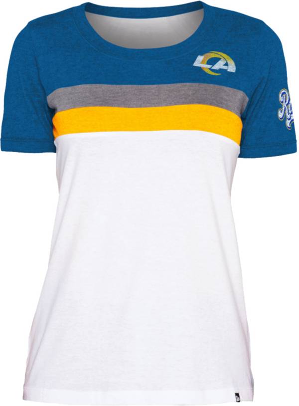 New Era Women's Los Angeles Rams Colorblock White T-Shirt product image