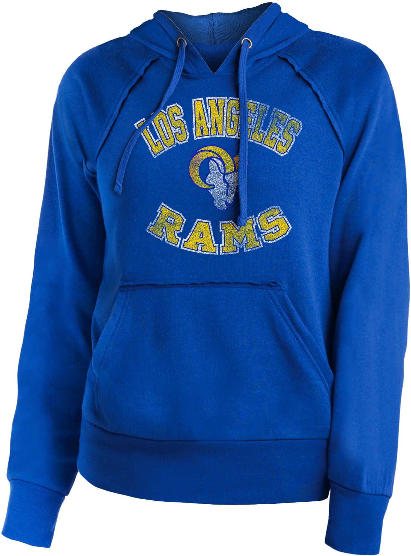 Women's Fanatics Branded Royal/Gold Los Angeles Rams Lock It Down Pullover  Hoodie