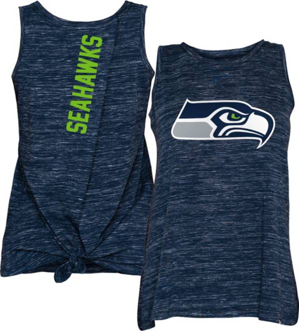 New Era Women's Seattle Seahawks Splitback NAVY Tank Top