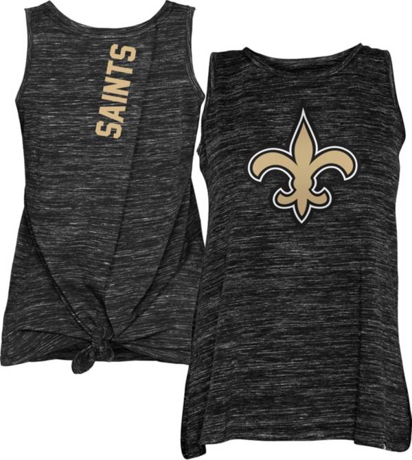 New Era Women's New Orleans Saints Splitback Black Tank Top