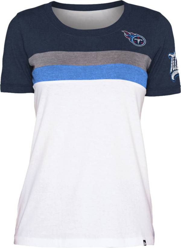 New Era Women's Tennessee Titans Colorblock White T-Shirt