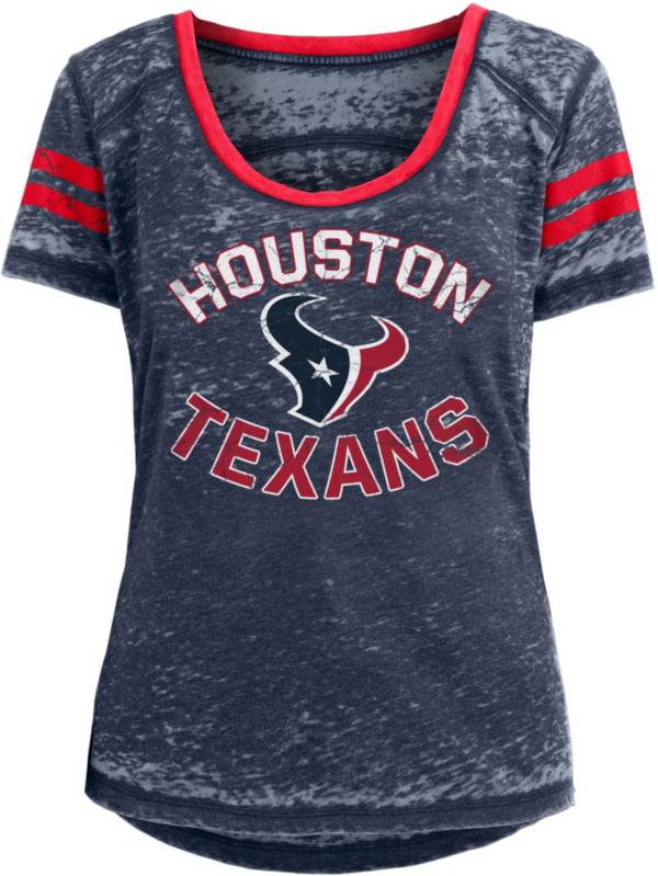 New Era Women's Houston Texans Burnout Blue T-Shirt product image
