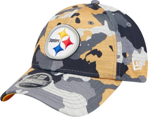 New Era Youth Pittsburgh Steelers Sideline Training Camp 2022 Camouflage 9Forty Adjustable Hat