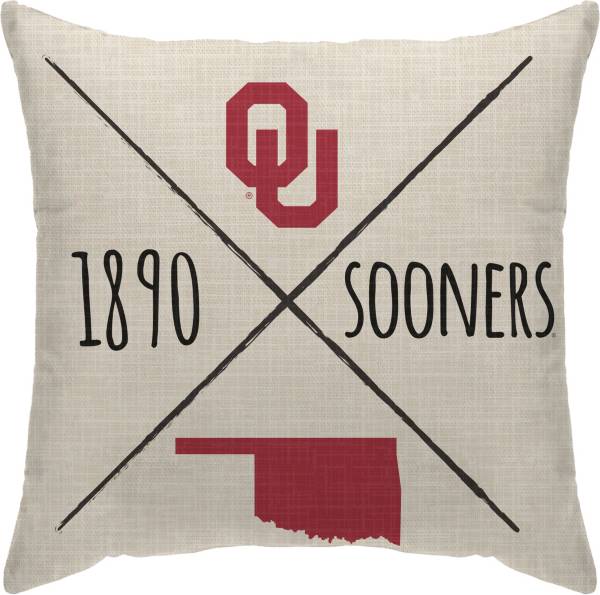 Pegasus Sports Oklahoma Sooners Cross Décor Pillow