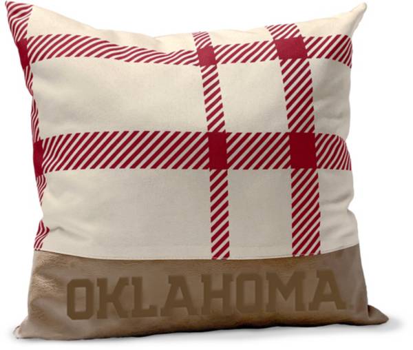 Pegasus Sports Oklahoma Sooners Faux Leather Pillow