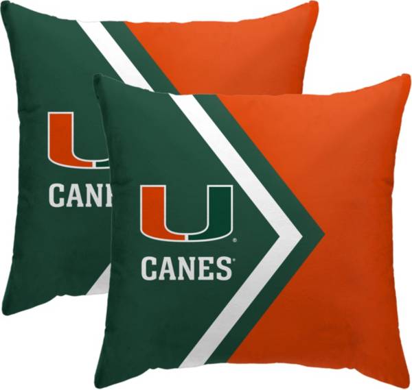 Pegasus Sports Miami Hurricanes 2 Piece Pillow Set