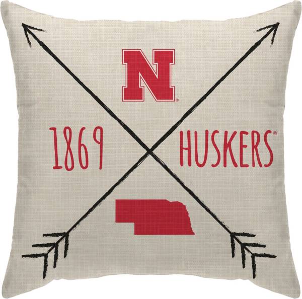 Pegasus Sports Nebraska Cornhuskers Cross Décor Pillow