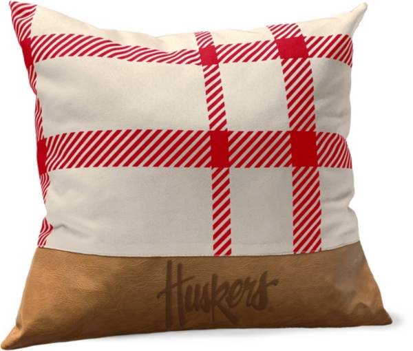 Pegasus Sports Nebraska Cornhuskers Faux Leather Pillow