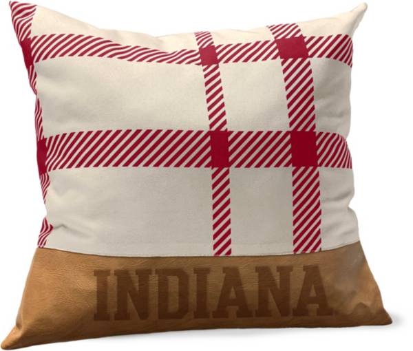 Pegasus Sports Indiana Hoosiers Faux Leather Pillow