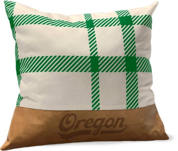 Pegasus Sports Oregon Ducks Faux Leather Pillow