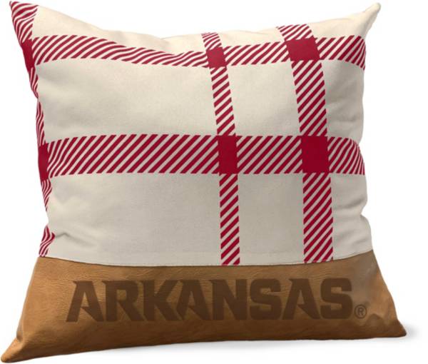 Pegasus Sports Arkansas Razorbacks Faux Leather Pillow