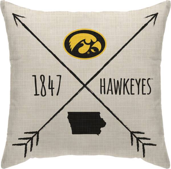 Pegasus Sports Iowa Hawkeyes Cross Décor Pillow