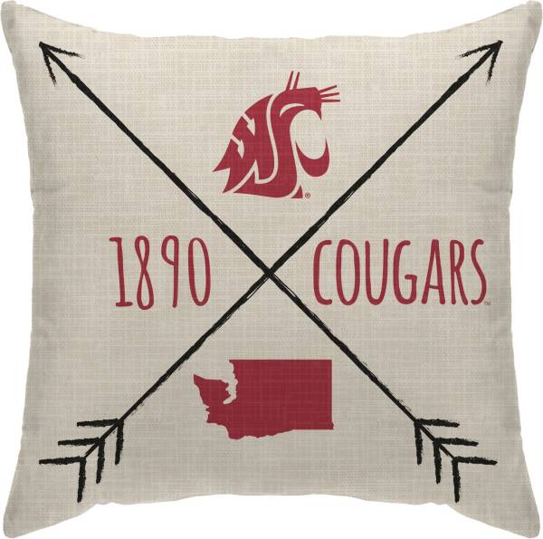 Pegasus Sports Washington State Cougars Cross Décor Pillow