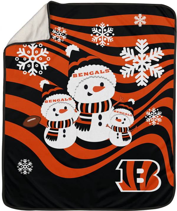 Pegasus Sports Cincinnati Bengals Snowman Throw blanket