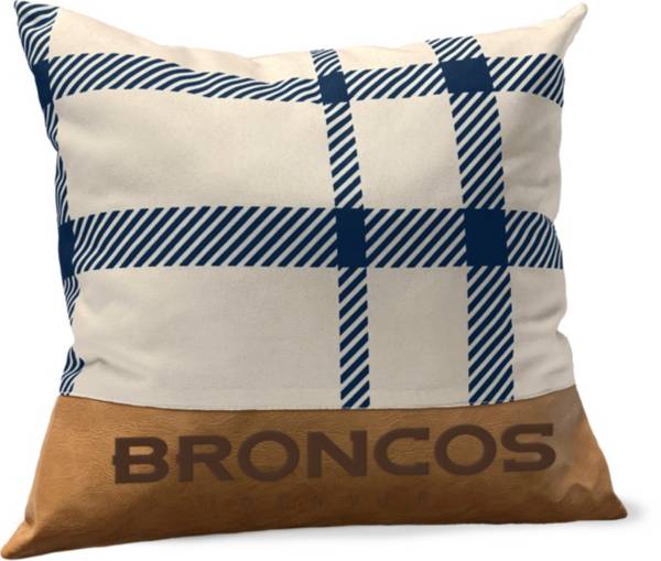 Pegasus Sports Denver Broncos Faux Leather Pillow