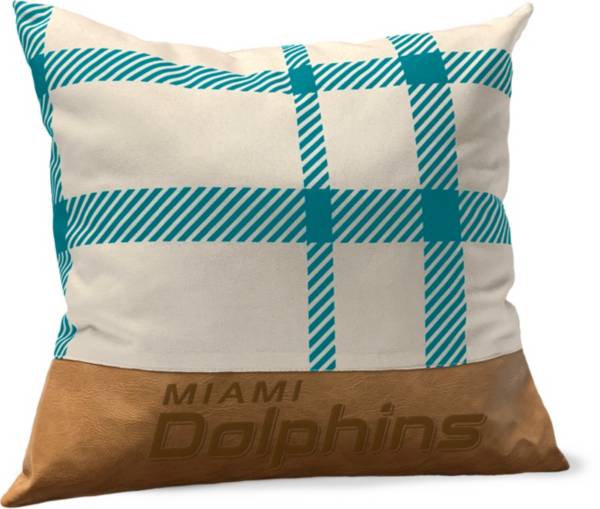 Pegasus Sports Miami Dolphins Faux Leather Pillow