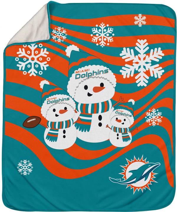 Pegasus Sports Miami Dolphins Snowman Throw blanket