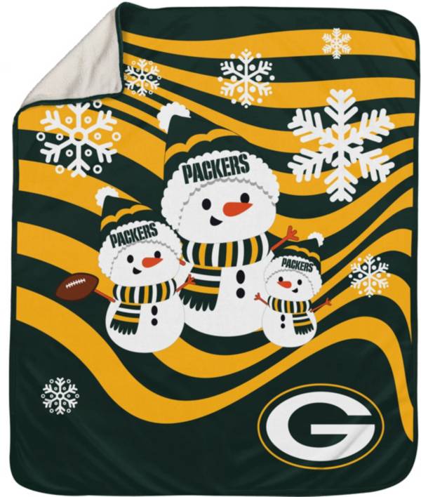 Pegasus Sports Green Bay Packers Snowman Throw blanket