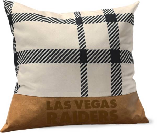 Pegasus Sports Oakland Raiders Faux Leather Pillow