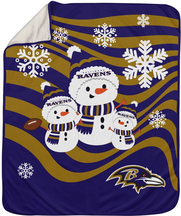 Pegasus Sports Baltimore Ravens Snowman Throw blanket