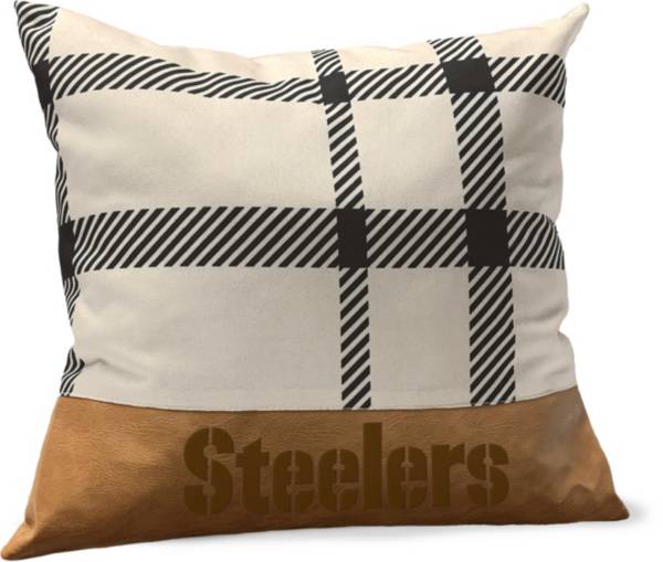 Pegasus Sports Pittsburgh Steelers Faux Leather Pillow