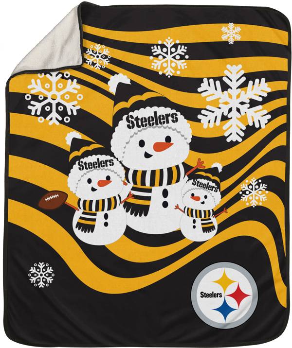 Pegasus Sports Pittsburgh Steelers Snowman Throw blanket